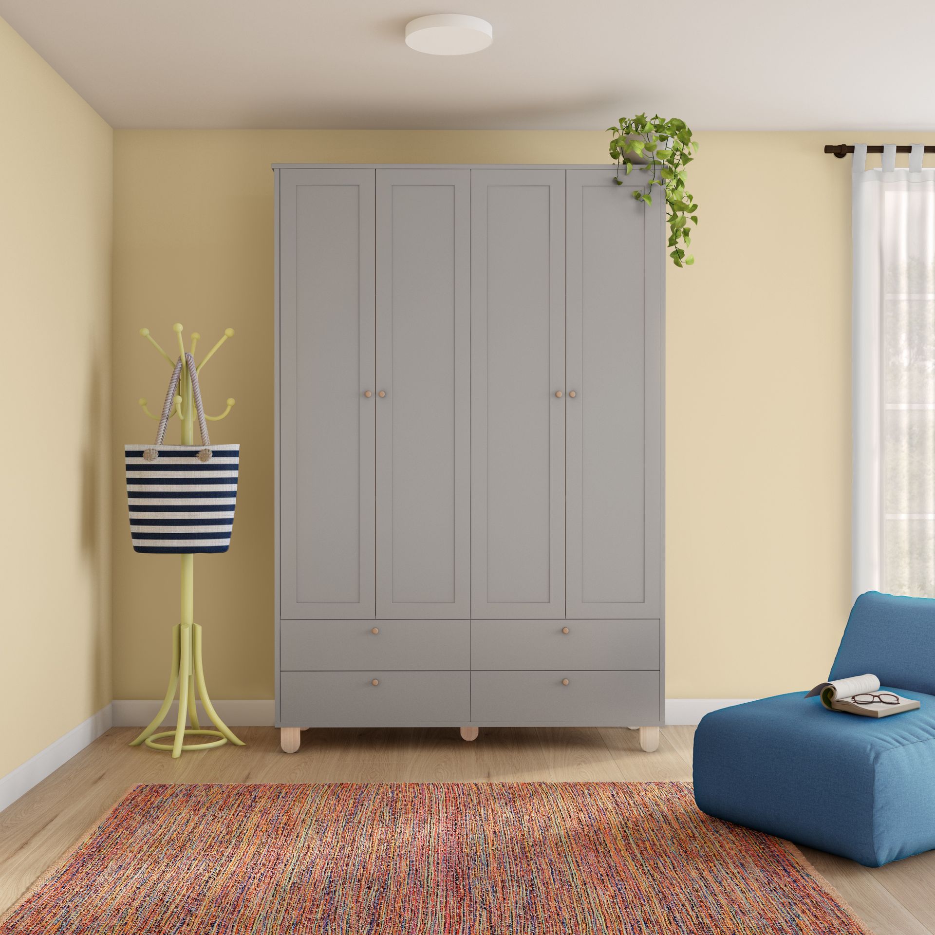 ROUPA-INFANTIL-4-PORTAS-4-GAVETAS-SWEET-CINZA-PINUS-NATURAL-SWEET_376270_AMB0