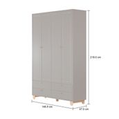 ROUPA-INFANTIL-4-PORTAS-4-GAVETAS-SWEET-CINZA-PINUS-NATURAL-SWEET_MED0