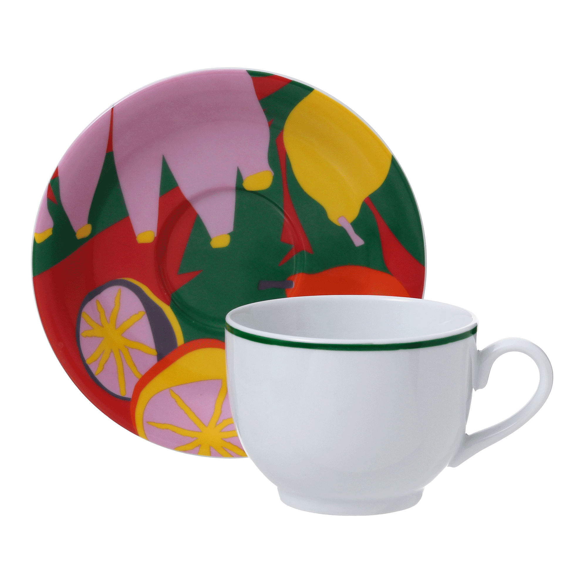 XÍCARA CHÁ CAMINHOS DO SOL MULTICOR/BRANCO | Tok&Stok