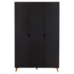 Preto - GUARDA-ROUPA 3 PORTAS LIN