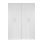 Branco - GUARDA-ROUPA 4 PORTAS 3 GAVETAS 45 MAXIMUS