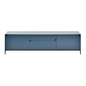 Preto - RACK 3 PORTAS/1 GAVETA 1,80 M X 45 CM NASH