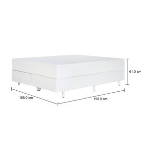 Imagem com medidas do produto MAX FIRST BONNELL CAMA BOX QUEEN 158