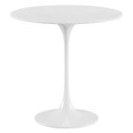 Branco brilhante/branco espito santo - MESA LATERAL REDONDA 51 PEDRA TULIPE