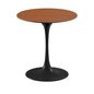 Preto brilhante - MESA LATERAL REDONDA 51CM MADEIRA TULIPE