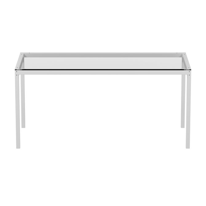 Mesa 1,60 M X 75 Cm Tampo Vidro Metric