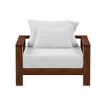 Branco - POLTRONA C/ ALMOFADAS LEME