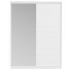 Branco - GUARDA-ROUPAS COM 1 PORTA ESPELHADA FRIZ