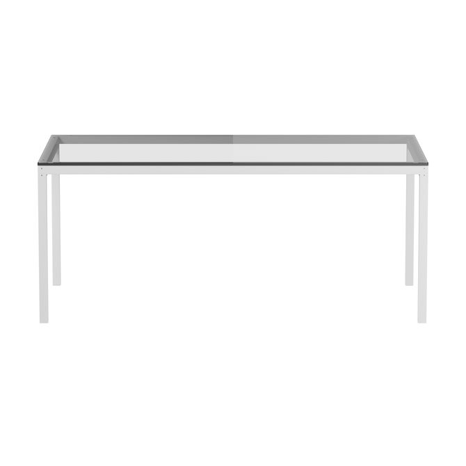 Mesa 1,80 M X 95 Cm Tampo Vidro Metric