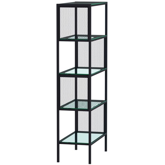 GRID-ESTANTE-60X136-COM-PRATELEIRAS-PRETO-INCOLOR--SPIN7