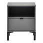 Preto - MESA DE CABECEIRA 1 GAVETA SLEEK