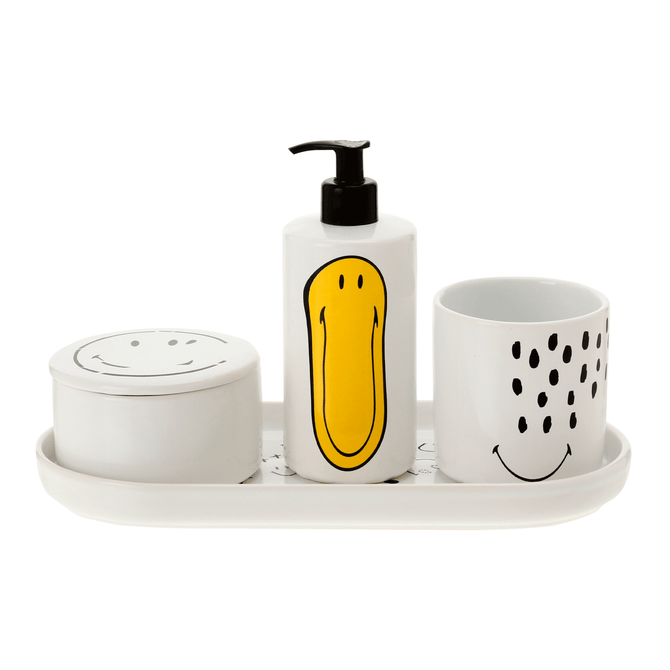 Kit Bancada 4 Peças Smiley Doodles