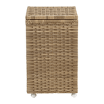 Bege - CESTO PARA ROUPA COM RODINHAS 35 CM X 35 CM X 57 CM ENREDO