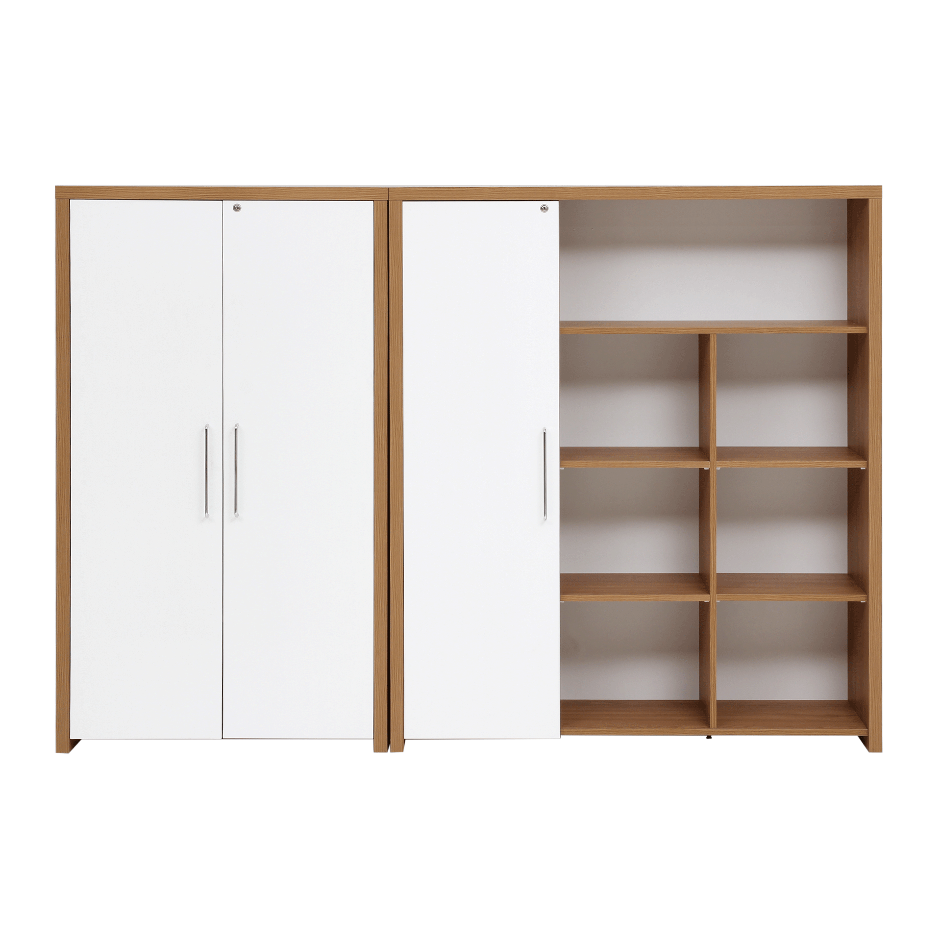 ARMARIO-3-PORTAS-C-ESTANTE-BOSS-OAK-TAMMI-BRANCO--ST0