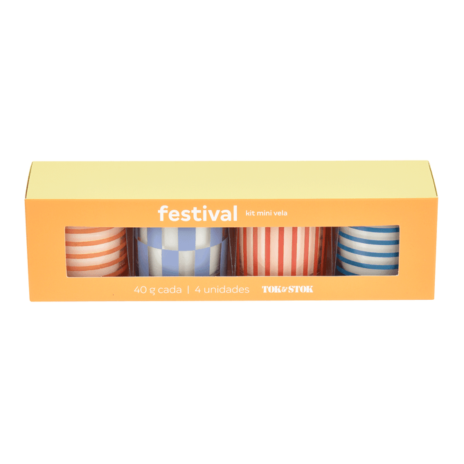 Kit Mini Vela Pote Festival C/4