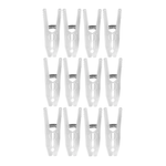 Branco translucido - PRENDEDOR CONJUNTO COM 12 PEÇAS TWIG