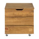 ENCERADO CASTANHO - BAÚ COM RODÍZIOS 51 CM X 60 CM WOOD