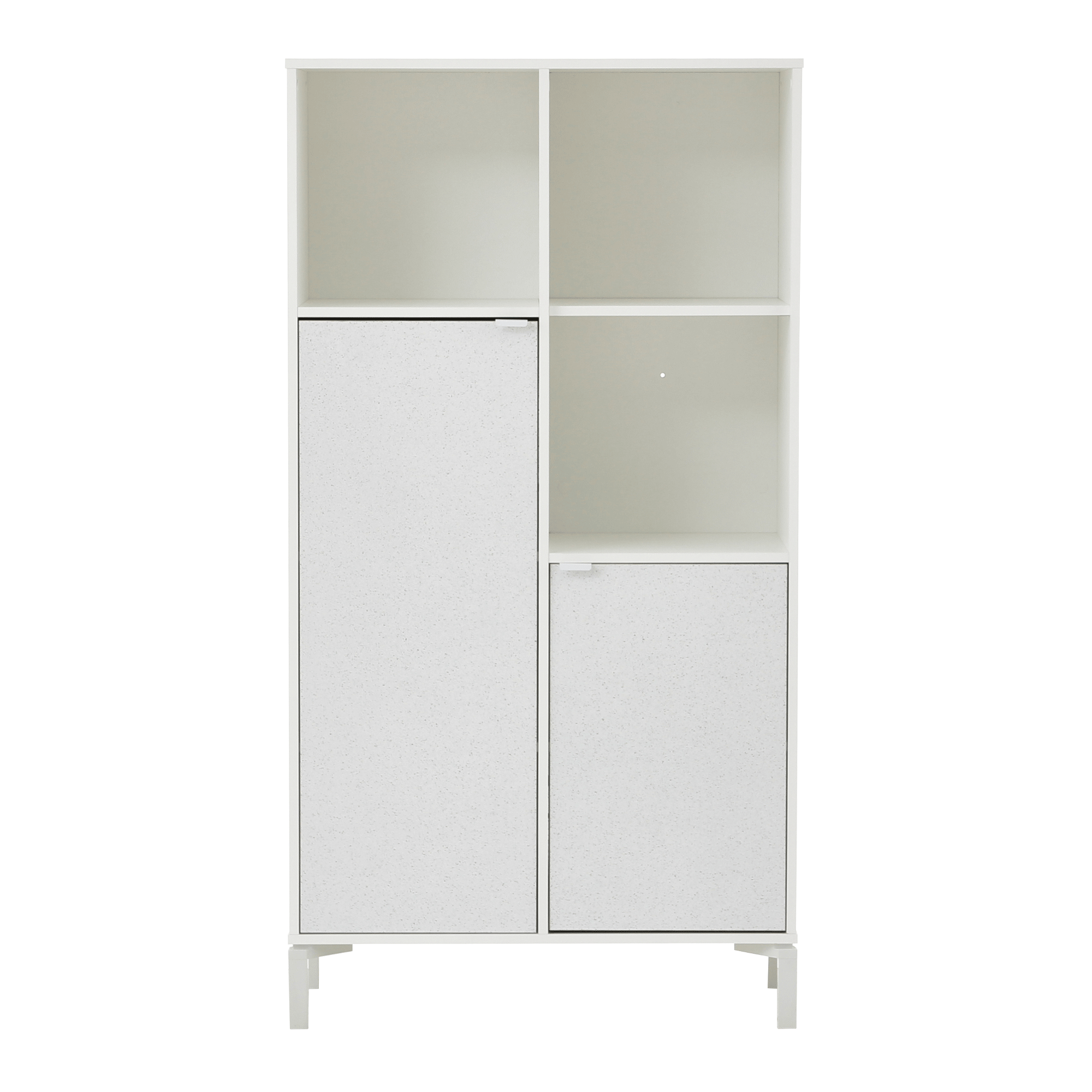 シルキークイーン☆2本 ARMÁRIO ALTO 2 PORTAS SLEEK BRANCO/GRANILITE | Tok&Stok