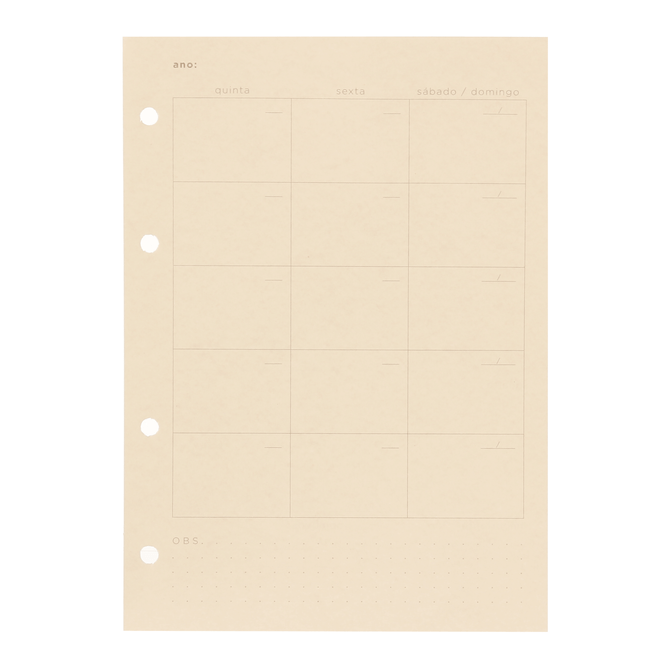 Permanente A5 Refil Planner