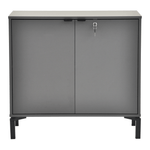 Preto - ARMÁRIO BAIXO 2 PORTAS SLEEK