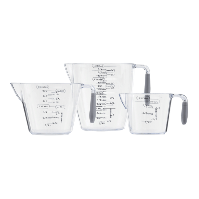 Kit Com 3 Jarras Medidoras Pratic