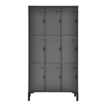 Preto - LOCKER/ARMÁRIO ALTO 9 PORTAS SLEEK