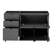 INFERIOR-120-M-2-PORTAS-BASCULANTES-3-GAVETAS-SLEEK-GRAFITE-PRETO-SLEEK_ST3