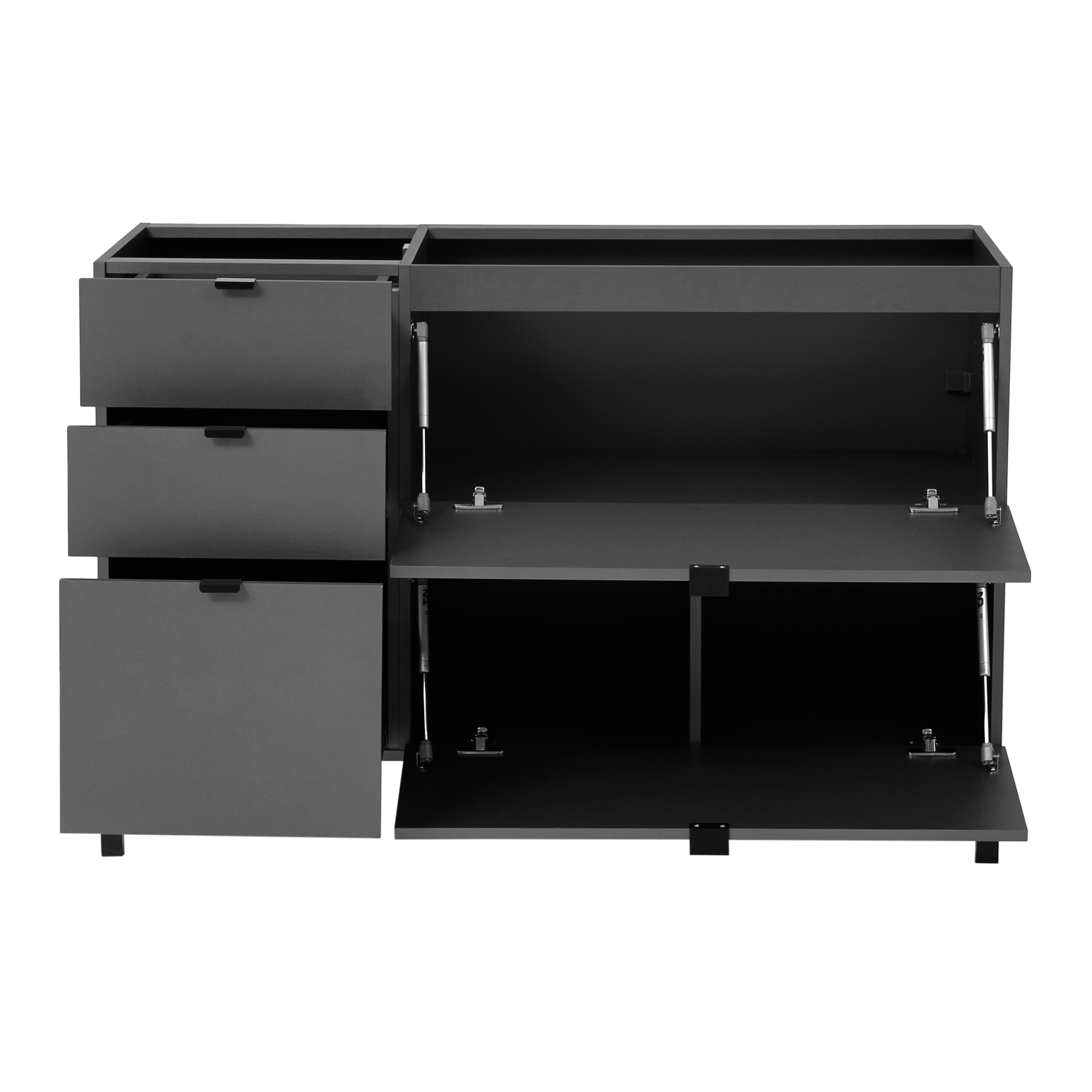 INFERIOR-120-M-2-PORTAS-BASCULANTES-3-GAVETAS-SLEEK-GRAFITE-PRETO-SLEEK_ST3