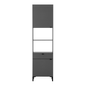 Preto - PANELEIRO 2 PORTAS/1 GAVETA 60 CM X 2,21 M SLEEK