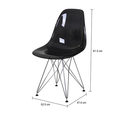 Imagem com medidas do produto EAMES TOWER KIT C/2 CADEIRAS