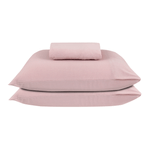 Rosa claro - JOGO DE LENÇOL QUEEN COM 3 PEÇAS MISCELLAN
