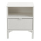 Branco - MESA DE CABECEIRA 1 GAVETA SLEEK