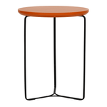 Preto - MESA LATERAL REDONDA 40 CM TRIQUET