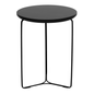 Preto - MESA LATERAL REDONDA 40 CM TRIQUET