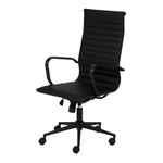 Preto - CADEIRA ESCRITÓRIO ALTA COM BRAÇOS NORDI