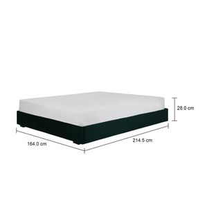 Imagem com medidas do produto CAMA QUEEN 1,58 M SOX