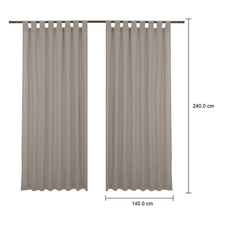 Imagem com medidas do produto CORTINA 2 PEÇAS 1,40 M X 2,40 M FRADES