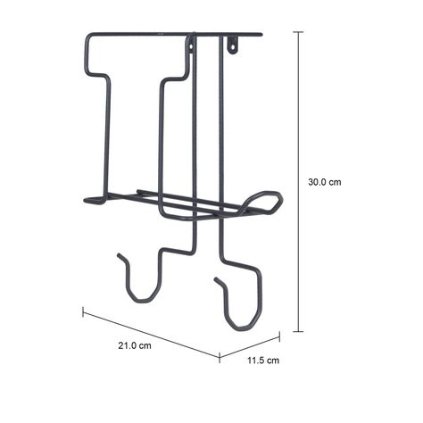 Imagem com medidas do produto SUPORTE PARA FERRO E TÁBUA KAMMET