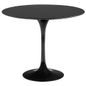 Preto brilhante/preto são gabriel - TULIPE MESA REDONDA 90 PEDRA